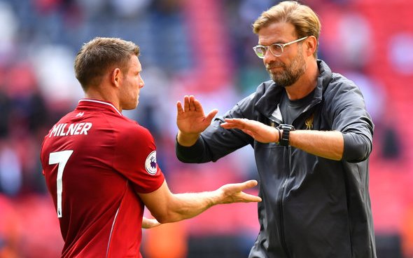 Image for Gerrard said Milner is causing Klopp selection problems