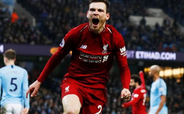Image for Liverpool fans drool over Robertson v Manchester City