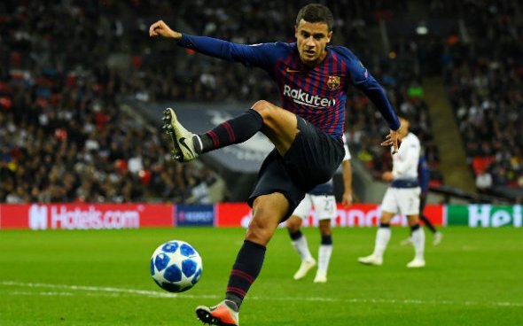 Image for Liverpool and Tottenham want Coutinho on loan