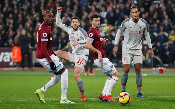 Image for Liverpool fans tear into Lallana at HT v West Ham
