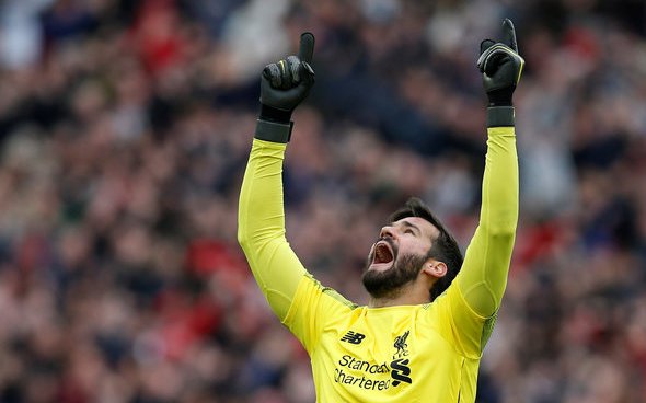 Image for Liverpool fans react to Alisson footage