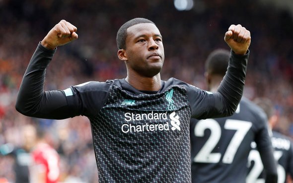 Image for Liverpool fans react to Wijnaldum’s display in first half v Man United