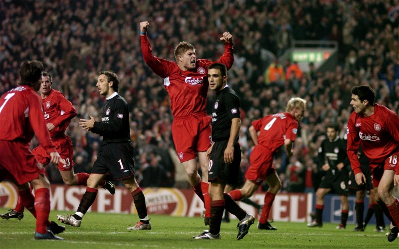 Image for Liverpool fans react humorously to Neil Mellor’s recreation of Steven Gerrard’s goal against Olympiakos