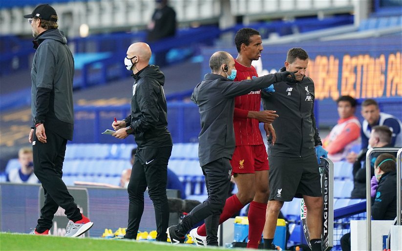Image for Liverpool dealt blow as Joel Matip is ruled out for three weeks