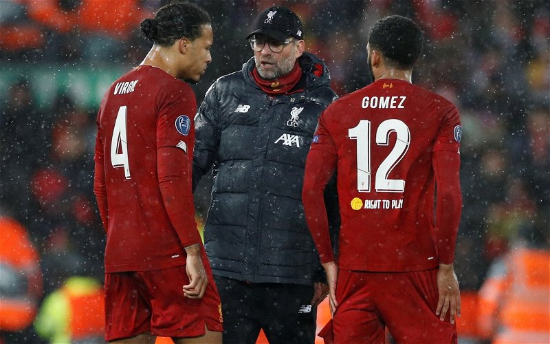 Image for Klopp: Virgil van Dijk and Joe Gomez ‘unlikely’ to feature at Euros