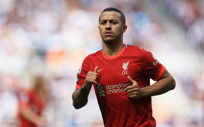 Image for Liverpool midfielder Thiago set to make return to training in January