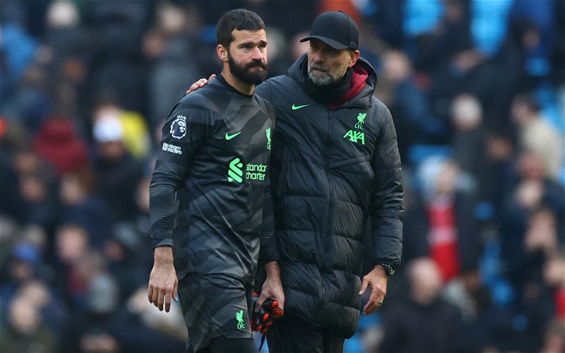 Image for Liverpool injury update sparks Alisson worry
