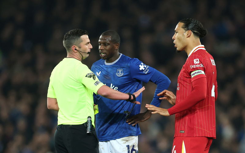 Image for Virgil van Dijk perfectly describes terrible referee performance from Michael Oliver after 2-2 Everton draw