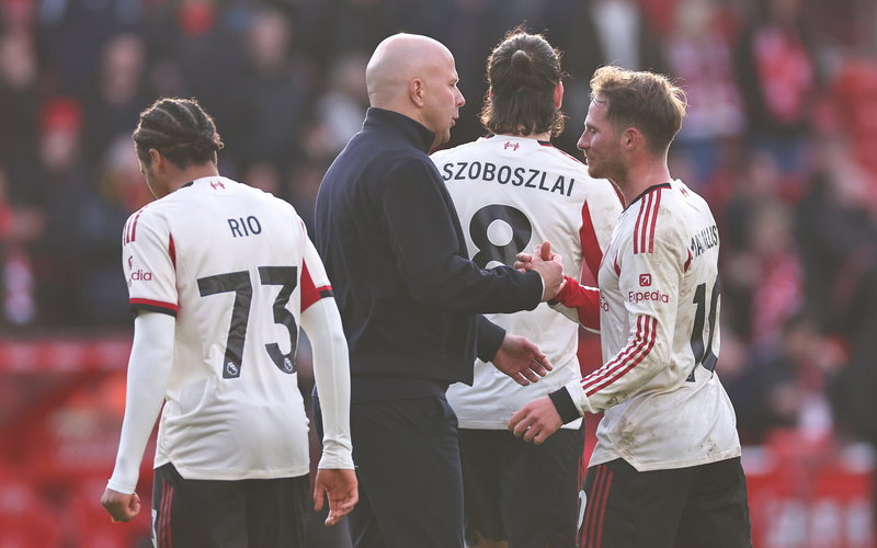 Image for Jamie Carragher credits Arne Slot for ‘more advanced’ role for Mac Allister vs Forest