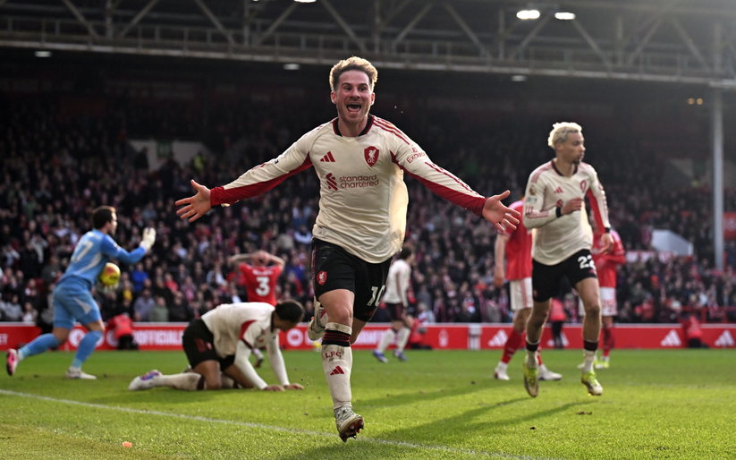 Image for Nottingham Forest 0-1 Liverpool – Mac Allister heavily involved in late drama for crucial win